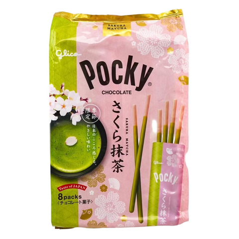Pocky Chocolate Sakura Matcha 102g