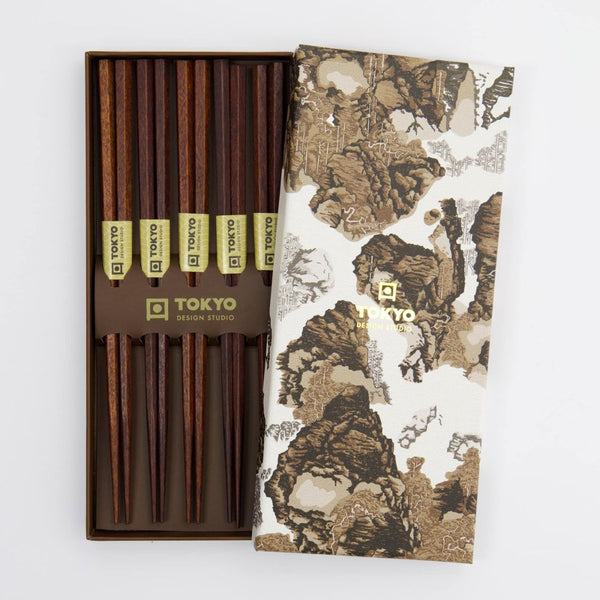 tokyodesign chopstick giftset 5pcs mountain