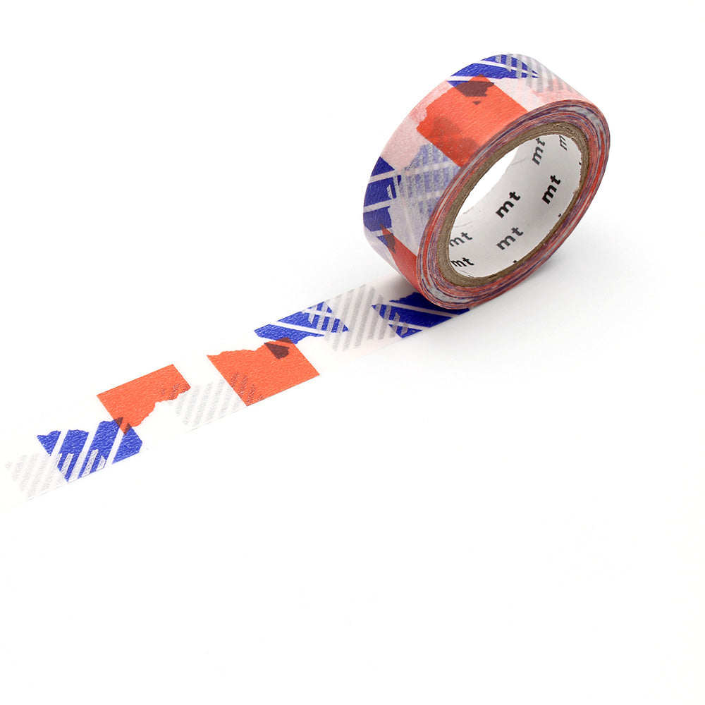 MT Masking Tape / Washi - Design: Tsugihagi Blue X Orange