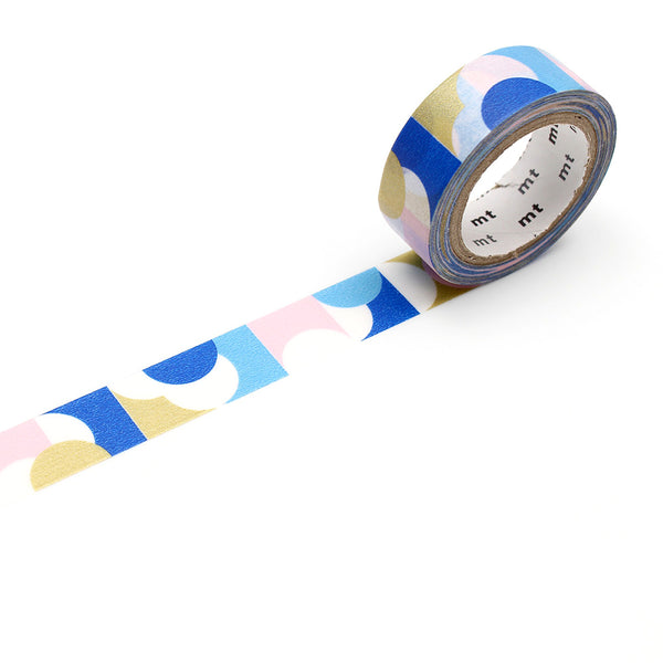 MT Masking Tape / Washi - Design: Half Circle Pink Blue