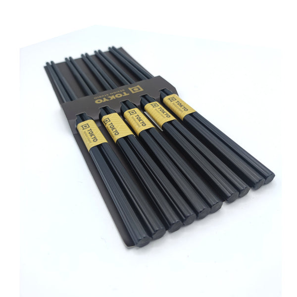 Chopstick Set Glassfibre Polymer Black 5er
