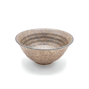 Minoyaki Bronze Wave Japanese Bowl