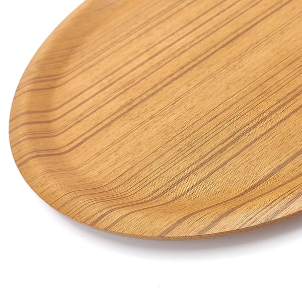 japanese Saito Wooden tray round Plywood side