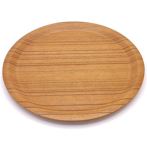 japanese Saito Wooden tray round Plywood